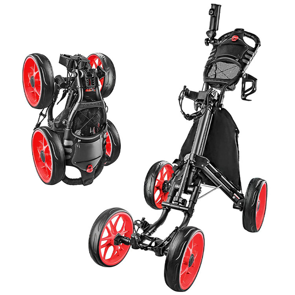 ZH-X005 4-Wheel Aluminum Alloy Golf Push Cart Folding Trolley Pull Caddy Cart ZH-X005 4-Wheel Aluminum Alloy Golf Push Cart Folding Trolley Pull Caddy Cart
